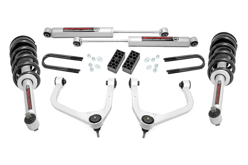 Kit de Elevación de 3.5 Pulgadas | N3 Struts | Muelle Monohoja Trasera | Chevy Silverado 1500 (22-24)