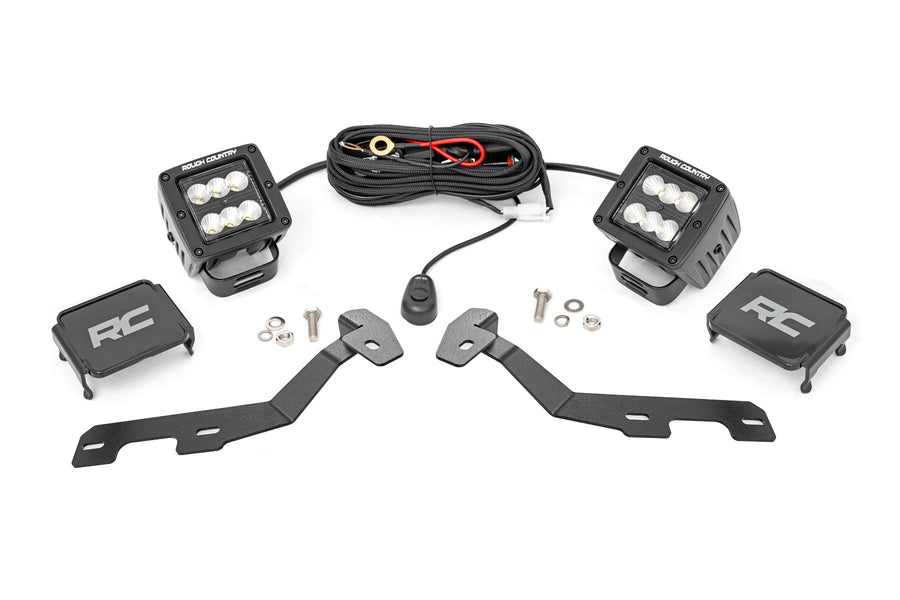 Kit de Luces LED | Montaje tipo Ditch | 2" Negro Pair | Flood | Ram 1500 2WD/4WD (19-26)
