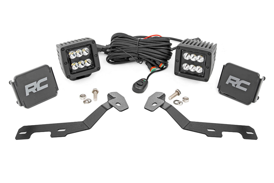 Kit de Luces LED | Montaje tipo Ditch | 2" Negro Pair | Spot | Ram 1500 2WD/4WD (19-26)