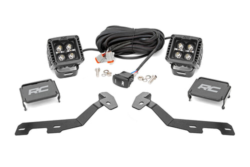 Kit de Luces LED | Montaje tipo Ditch | 2" Negro Pair | Blanco DRL | Ram 1500 (19-26)