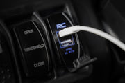 Inserto de Interruptor USB | 2x1 with Logo | Azul Back Light