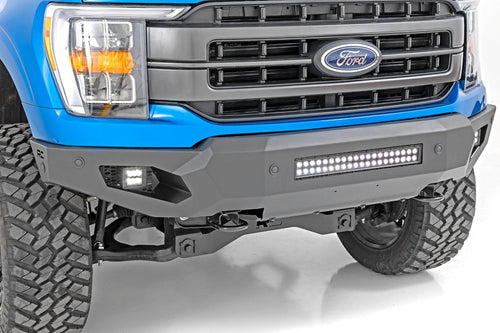 Defensa Delantera de Alta Altura Libre | LED luces & Placa de Protección | Ford F-150 (21-23)