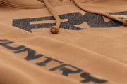 Sudadera con Capucha Rough Country | Playera RC Topográfica | Café Silla de Montar | XL
