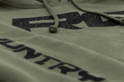 Sudadera con Capucha Rough Country | Playera RC Topográfica | Verde Militar | MD