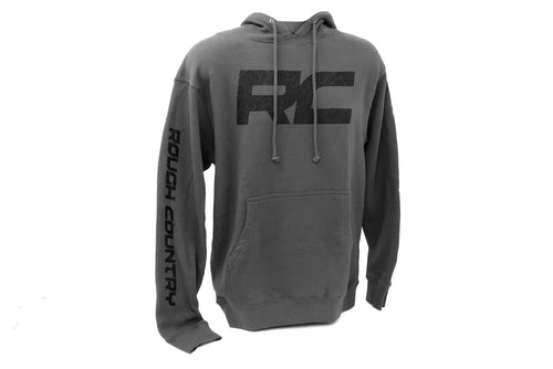 Sudadera con Capucha Rough Country | Playera RC Topográfica | Carbón | 2XL
