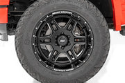 Rough Country 92 Serie Rin | Una Pieza Maquinada | Negro Brillante | 22x12 | 6x5.5 | -44mm