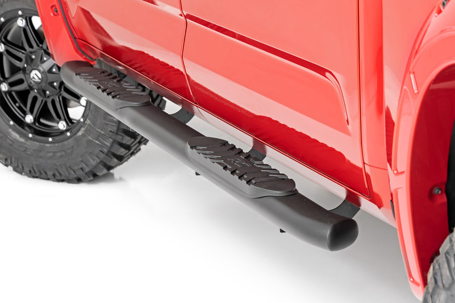 Estribos Tubulares Ovalados | Cabina Crew | Negro | Toyota Tundra 2WD/4WD (2022-2026)