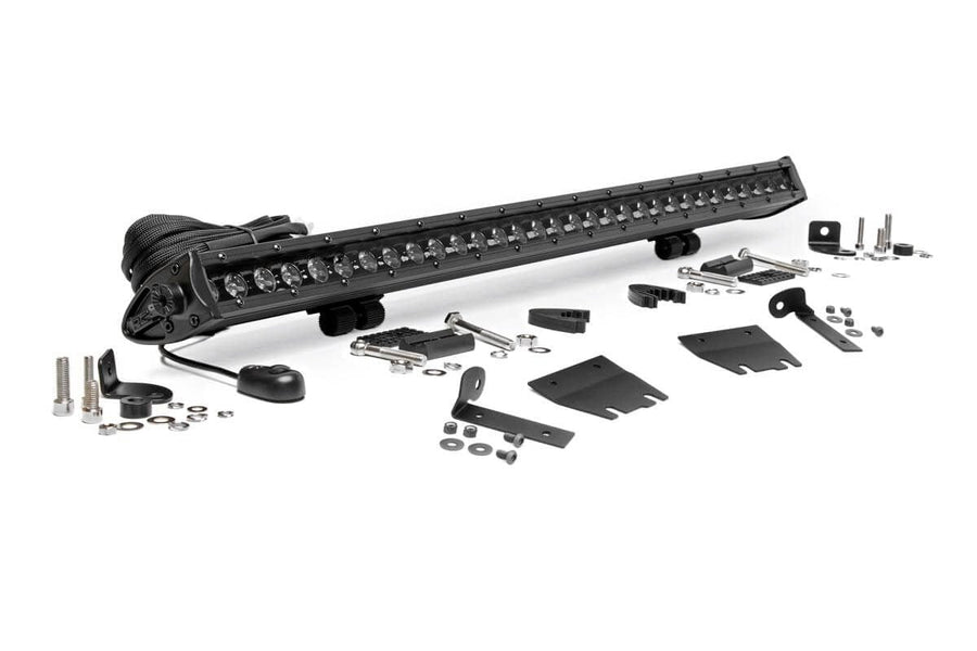 Kit de Luces LED | Hood Mount | 30" Negro Single Row | Jeep Gladiator JT/Wrangler JL (18-26)