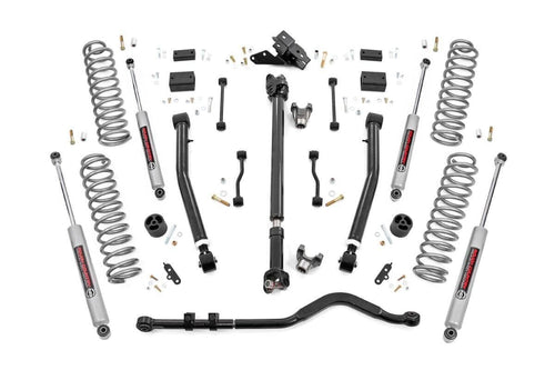 Kit de Elevación de 3.5 Pulgadas | Adj Lower | FR D/S | Jeep Wrangler Unlimited 4WD (18-23)