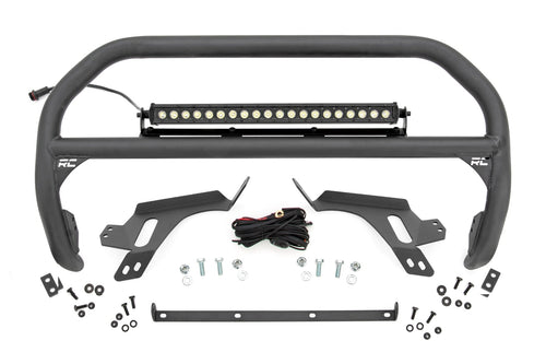 Barra Nudge | con Ganchos de Remolque | 20 Inch Negro Single Row LED | Ford Bronco Sport (21-24)