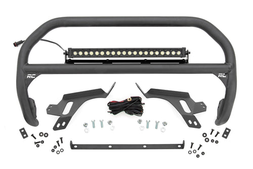 Barra Nudge | con Ganchos de Remolque | 20 Inch BLK DRL Single Row LED | Ford Bronco Sport (21-24)