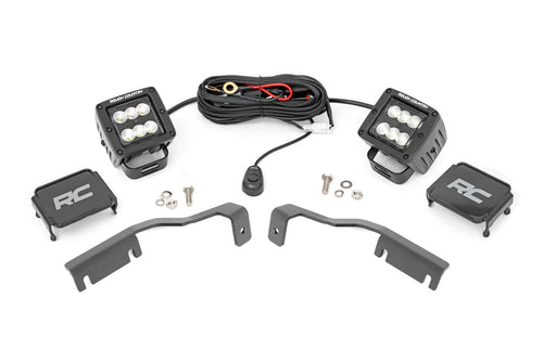 Kit de Luces LED | Montaje tipo Ditch | 2" Negro Pair | Flood | Nissan Frontier (22-26)