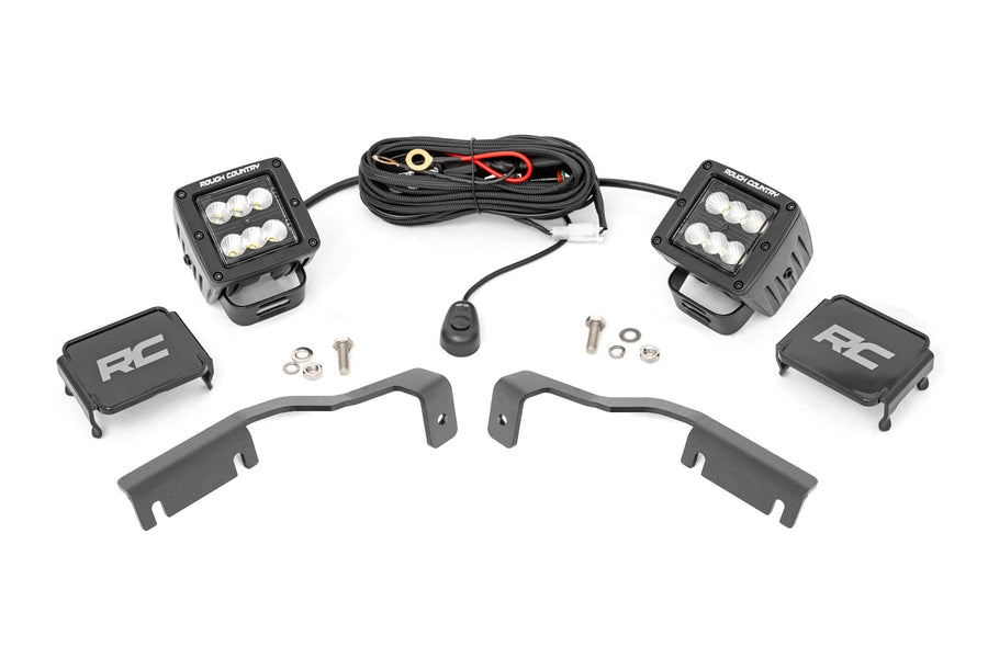 Kit de Luces LED | Montaje tipo Ditch | 2" Negro Pair | Flood | Nissan Frontier (22-26)