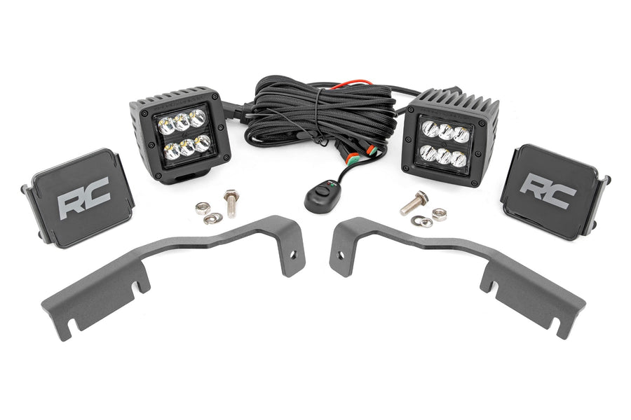 Kit de Luces LED | Montaje tipo Ditch | 2" Negro Pair | Spot | Nissan Frontier (22-26)