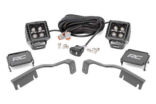 Kit de Luces LED | Montaje tipo Ditch | 2" Negro Pair | Blanco DRL | Nissan Frontier (22-26)