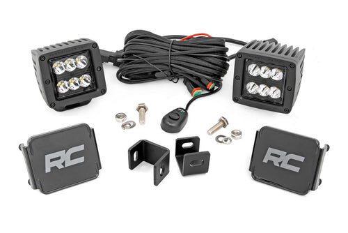 Kit de Luces LED | Montaje tipo Ditch | 2" Negro Pair | Spot | Toyota Tundra (22-26)