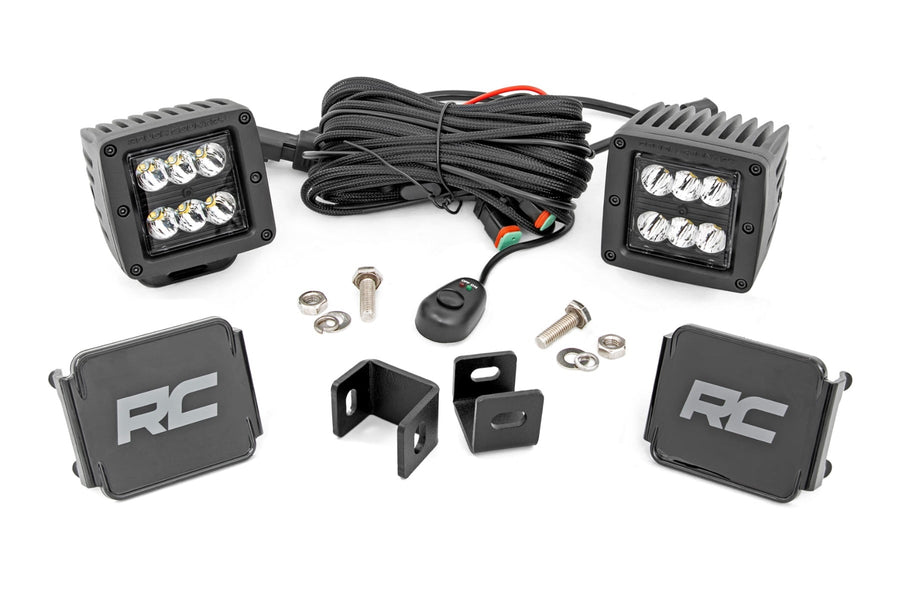 Kit de Luces LED | Montaje tipo Ditch | 2" Negro Pair | Spot | Toyota Tundra (22-26)