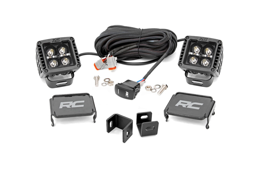 Kit de Luces LED | Montaje tipo Ditch | 2" Negro Pair | Ámbar DRL | Toyota Tundra (22-26)