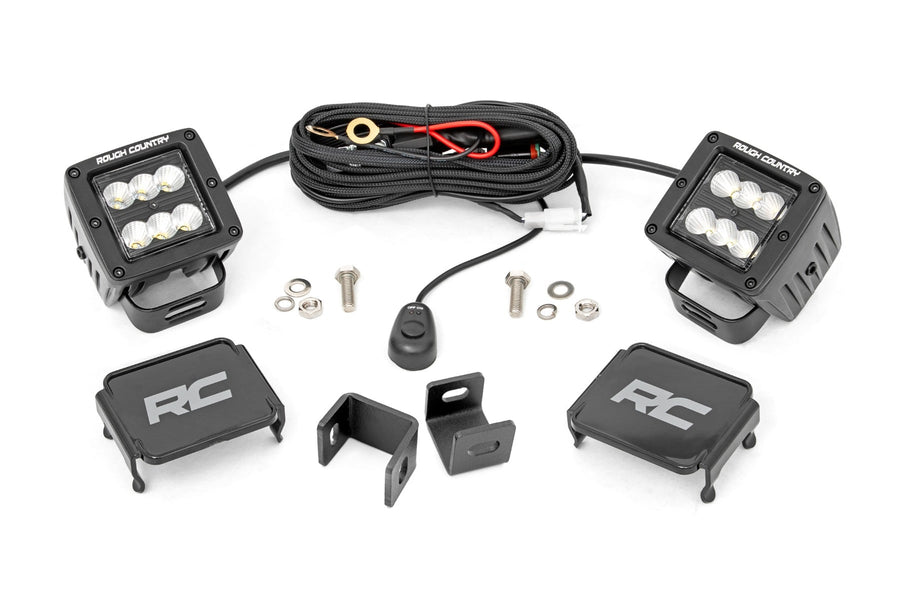 Kit de Luces LED | Montaje tipo Ditch | 2" Negro Pair | Flood | Toyota Tundra (22-26)