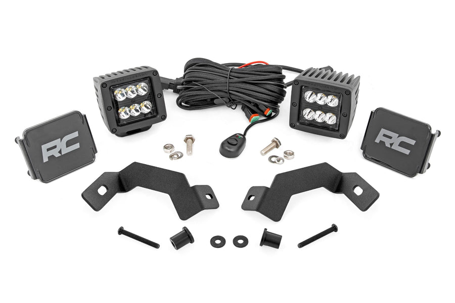 Kit de Luces LED | Montaje tipo Ditch | 2" Negro Pair | Spot | Toyota Land Cruiser (24-26)