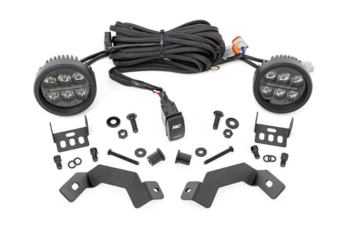 Kit de Luces LED | Montaje tipo Ditch | Serie Negro Redonda | 3.5 Inch | Ámbar DRL | Toyota LandCruiser (2024)
