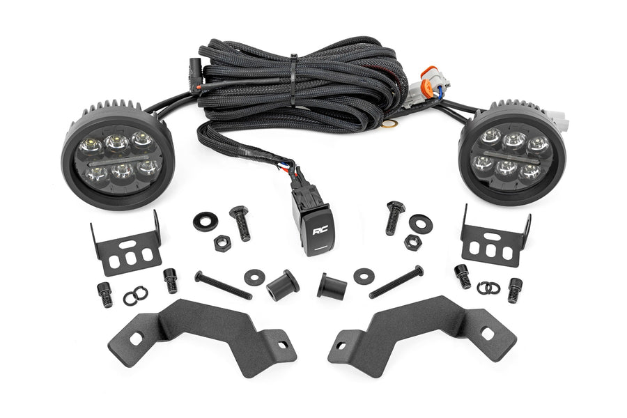Kit de Luces LED | Montaje tipo Ditch | Serie Negro Redonda | 3.5 Inch | Ámbar DRL | Toyota LandCruiser (2024)