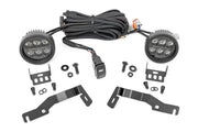 Kit de Luces LED | Montaje tipo Ditch | Serie Negro Redonda | 3.5 Inch | Ámbar DRL | Toyota Tacoma (24-26)