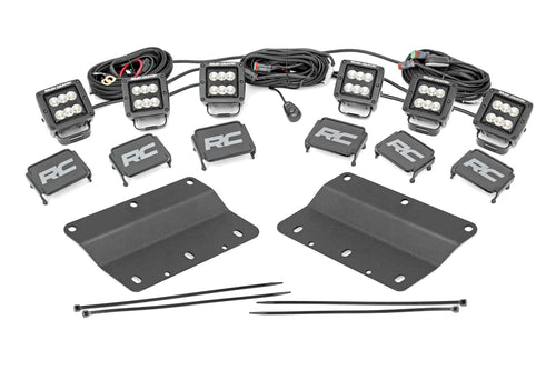 Kit de Luces LED | Montaje para Faros de Niebla | Triple 2" Negro Pair | Flood | Ford Bronco (21-26)