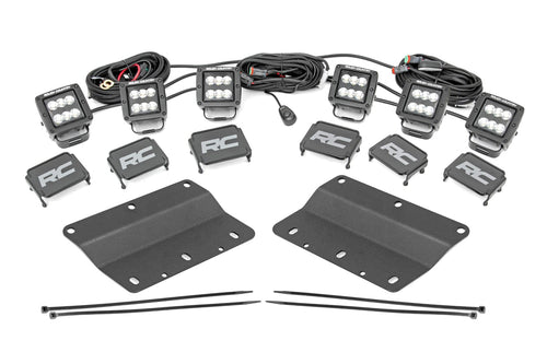 Kit de Luces LED | Montaje para Faros de Niebla | Triple 2" Negro Pair | Spot/Flood | Ford Bronco (21-26)