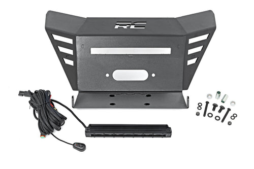 Placa para Malacate | 10" Negro Slimline | Honda Pioneer 520