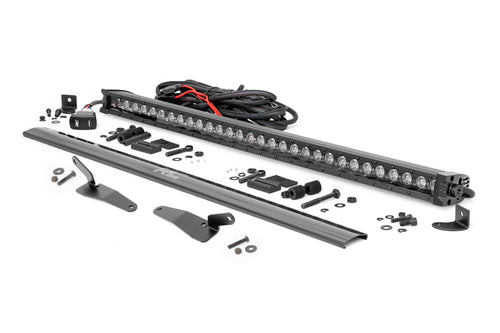 30" Montaje para Barra de una Fila | Delantero | Serie Negro | Blanco DRL | Polaris RZR Turbo R