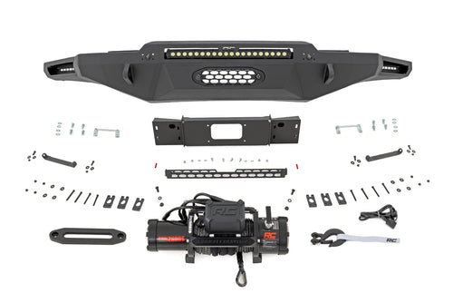 Defensa Delantera Híbrida | 12000S | Blk LED con Blanco DRL | Toyota Tundra (22-26)