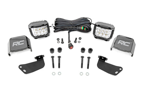 Kit de Luces LED | Montaje Delantero | 3" Cromado Pair | Ángulo Amplio | Segway 570 F