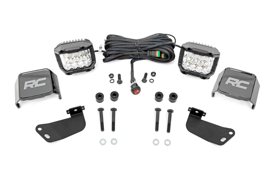Kit de Luces LED | Montaje Delantero | 3" Cromado Pair | Ángulo Amplio | Segway 570 F