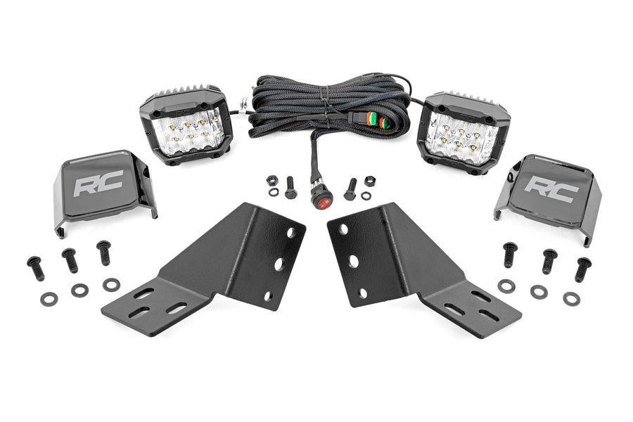 Kit de Luces LED | Montaje Trasero | 3" Cromado Pair | Ángulo Amplio | CFMOTO UFORCE U10 Pro