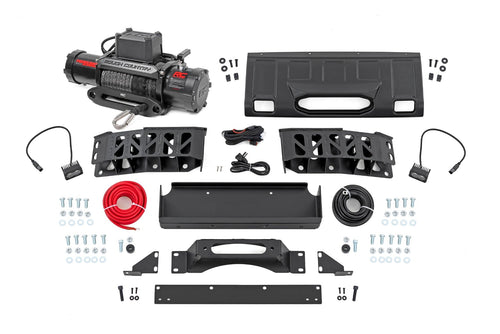 Base Oculta para Winch FXS | Blanco SAE | PRO9500S | Toyota Land Cruiser (24-26)