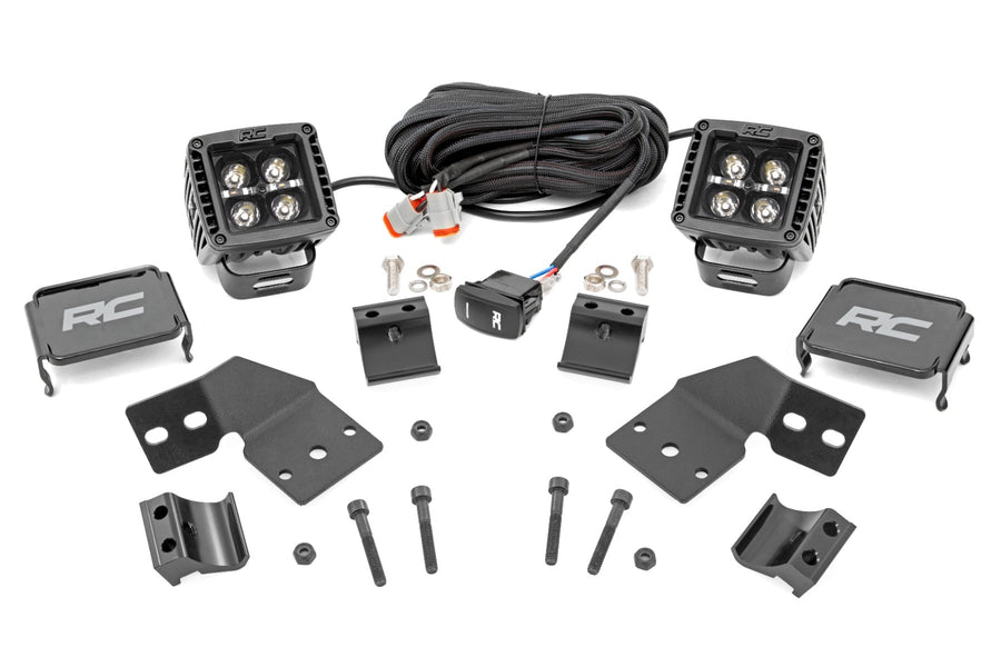Kit de Luces LED | Montaje Delantero | 2" Negro Pair | Blanco DRL | Polaris XPEDITION XP 5