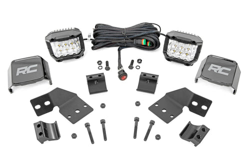 Kit de Luces LED | Montaje Delantero | 3" Cromado Pair | Ángulo Amplio | Polaris XPEDITION ADV 5
