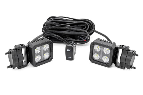 Par de Luces LED Serie Negro | 2 Inch | Flood | Swivel Mount