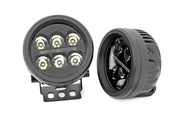 Par de Luces LED Redondas Serie Negro | 3.5 Inch | Ámbar DRL