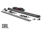 30 Inch LED Serie Negro Light Bar | Single Row | Blanco Frío DRL