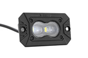 3x1.75 Inch Serie Negro | Amarillo | LED Slim Aux | SAE Fog | Montaje Empotrado | Pair