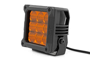 4 Inch LED Amber Faros Auxiliares | Cuadrado | Ámbar DRL | Pair
