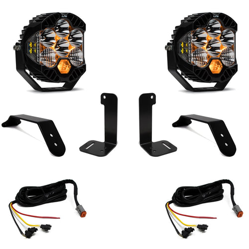Luz Auxiliar LED Baja Designs Jeep JL/JT LP6 Pro Bumper kit de luces | Jeep 2020-2026 Gladiator; 2018-2026 Wrangler JL; NOTE: con OE Plastic Bumper