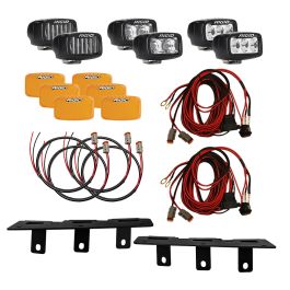 Pod LED Rigid Ford Bronco (21+) Mod Bumper Triple SR-M Fog Light Kit | Off-Road