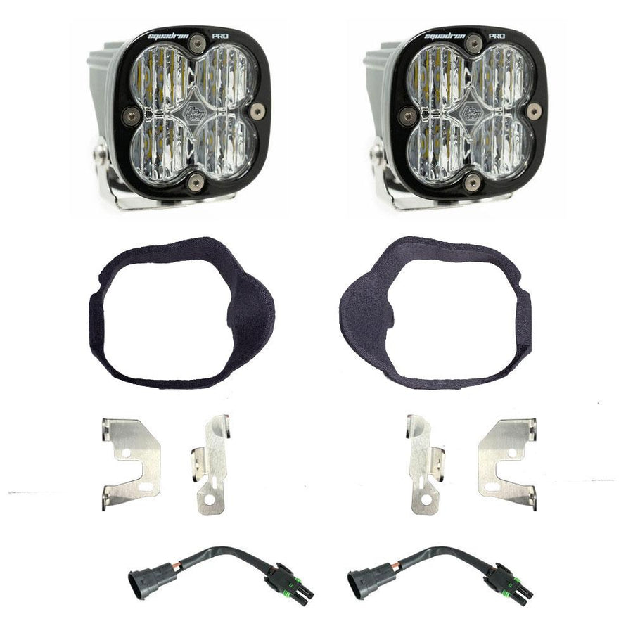 Kit de luces/faros de niebla Baja Designs Mercedes Squadron Pro Fog Pocket Light Kit - Mercedes-Benz 2019-2026 Sprinter 1500/2500/3500 (Light Pattern: Wide Cornering, Color: Clear)