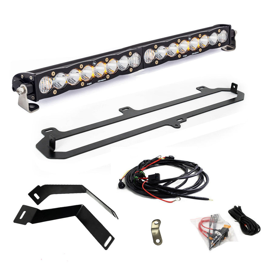 Barra de luz LED Baja Designs Toyota S8 20 Inch Grille Light Kit - Toyota 2022-2026 Tundra; 2023-2026 Sequoia w/TRD Grill (Light Pattern: Driving/Combo, Color: Clear)