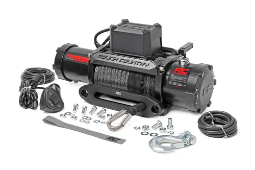 Winch Rough Country Pro Series 9,500 Libras Sintetico