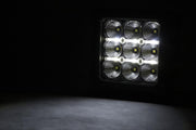 4 Inch LED Serie Cromado Faros Auxiliares | Cuadrado | Blanco DRL | Pair