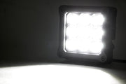 4 Inch LED Serie Cromado Faros Auxiliares | Cuadrado | Blanco DRL | Pair
